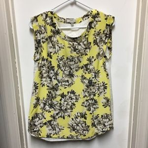 J. Crew eyelet back silk floral tank top